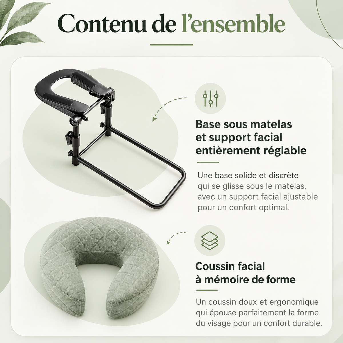 Repose-tête pour massage à la maison